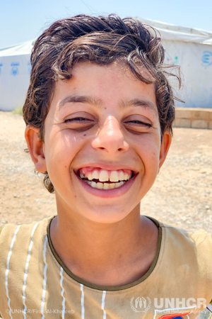 smiling boy in Iraq